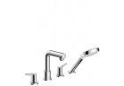 Змішувач для ванни на 4 отвори Hansgrohe Talis S хром, установка від краю ванни, el. zewnętrzny, system zabezpieczeń EN1717