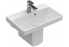 Навісний умивальник, прямокутна Villeroy & Boch Avento білий Alpin, 55 x 37 x 18 cm, переливання, отвір для змішувача, powłoka CeramicPlus