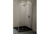 Кабіна typu walk-in пристінна Novellini Kuadra H 67-70 cm, profil хром, прозоре скло