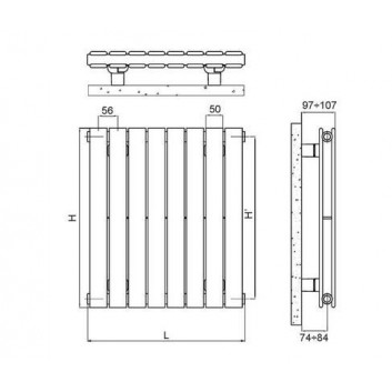 Обігрівач Irsap Piano Вертикальний 52x23,2 cm - білий- sanitbuy.pl