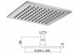 Верхній душ / sito natryskowe 200x200mm Paffoni