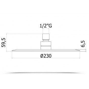 Верхній душ / sito metal діаметр 230mm BAHAMAS Paffoni Stick - sanitbuy.pl