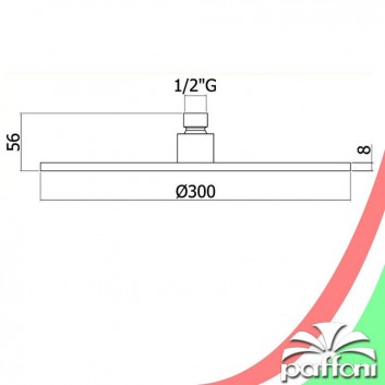 Верхній душ / sito metal діаметр 300mm Paffoni Stick - sanitbuy.pl