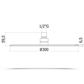 Верхній душ / sito metal діаметр 300mm JAMAICA Paffoni Stick - sanitbuy.pl