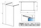 Стінка Walk-In Radaway Modo New I 130, 128x200cm, хром, скло прозоре