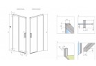 Двері wnękowe 100cm x 200.5cm ліве скло прозоре хром Radaway Idea DWJ