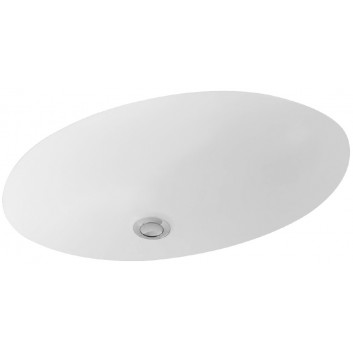 Umywalka Villeroy & Boch Evana Weiss Alpin, podblatowa, 455x305 mm, bez miejsca na armaturę, z przelewem- sanitbuy.pl