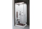 Кабіна Novellini Nexis 1 90x90x234 cm з дахом, сауною і верхнім душем - викінчення білий