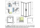 Душова кабіна 100Rx80Lcm скло прозоре хром Radaway Idea Kdd, 387062-01-01R+387061-01-01L