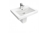 Умивальник Villeroy & Boch Subway 2.0 60x47 cm, з 1 отвором для змішувача, z переливом, Weiss Alpin