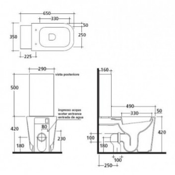 Унітаз-компакт Wc 650 x 350 x 420 mm Galassia MEG11 - sanitbuy.pl